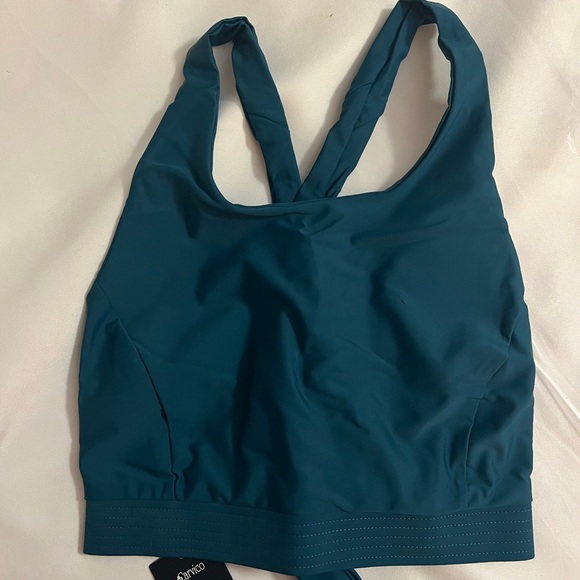 Zoe High Neck Bikini Top Amalfi Blue Size 3